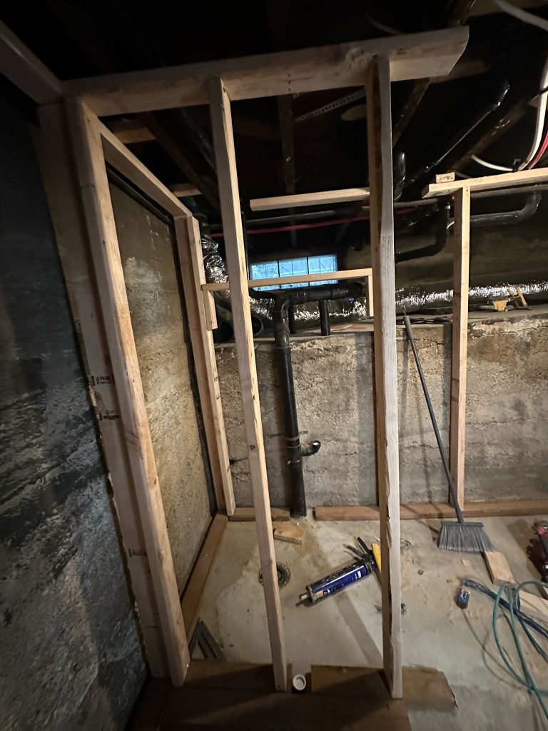 basementframebathroom